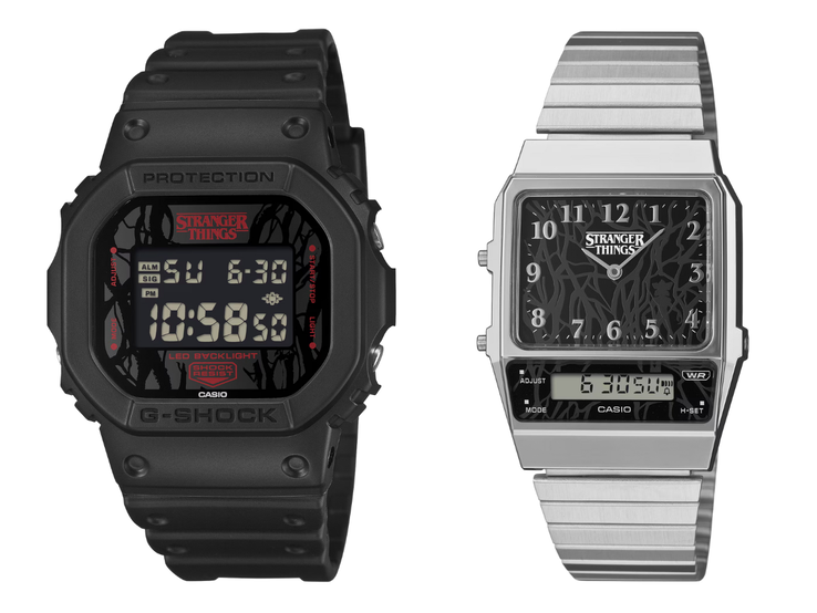 De Casio G-Shock DW5600STT-1 (links) en Vintage AQ800EST-1A (rechts) horloges. (Afbeeldingsbron: Casio, bewerkt)
