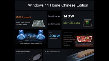 Belangrijkste kenmerken van de gaming-laptop (Afbeelding bron: Lenovo)