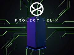 Een banner met een Project Helix Xbox-consoleconcept