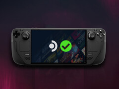 Er zijn meer dan 31.000 spellen gecategoriseerd voor de spelhandheld. Afgebeeld: Steam Deck met het Verified-logo op het scherm. (Afbeeldingsbron: Valve - bewerkt)