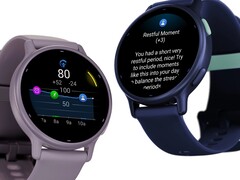 Dagelijks overzicht, Rustmeldingen en Stressmeldingen zijn al beschikbaar voor de Vivoactive 5 (hierboven). (Afbeelding bron: Garmin).