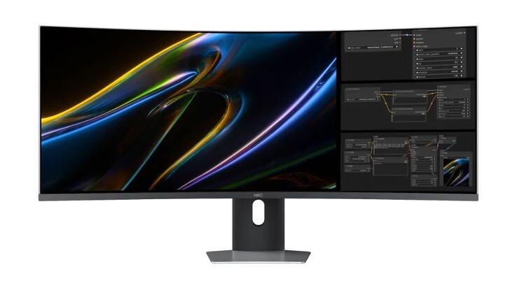 De mini-LED-gamingmonitor heeft een resolutie van 5.760 bij 2.160 pixels.