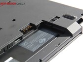 Het externe batterijcompartiment van de Lenovo ThinkPad T480.