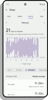 Het vernieuwde slaapgedeelte in de Fitbit app. (Afbeeldingsbron: Fitbit)