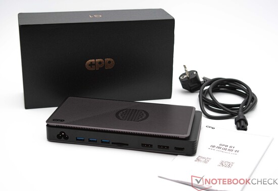 GPD's G1 grafische dock blijft nogal onhandig en duur - maar een merk met de omvang en het momentum van MSI zou veel meer interesse kunnen zien in een meer gepolijst product. (Afbeelding: Notebookcheck)