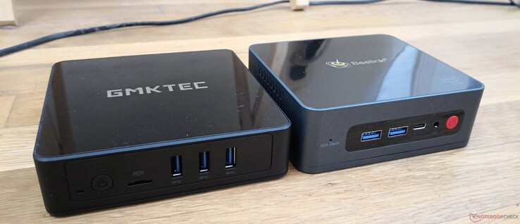 Links: GMK NucBox 3, Rechts: Beelink U59 Links: GMK NucBox 3, Rechts: Beelink U59