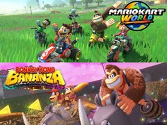 De personages van Donkey Kong Bananza en Mario Kart World (Afbeeldingsbron: bewerkingen door Nintendo of America)