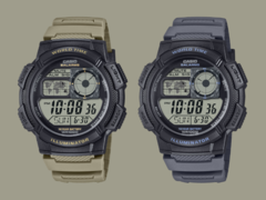 De Casio AE-1000W-5AV (links) en AE-1000W-8AV (rechts) horloges zullen naar verwachting in mei op de markt komen. (Afbeeldingsbron: Casio)