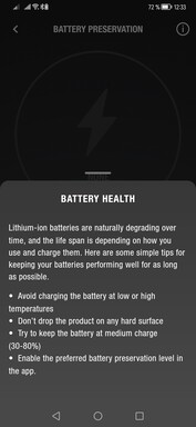 Opmerkingen over de gezondheid van de batterij