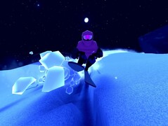 Afgebeeld: Selfie-foto tijdens het skiën met de fotomodus in het spel (Bron: Screenshot van Studio Gauntlet's Sno: Ultimate Freeriding)