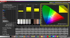 CalMAN ColorChecker (doelkleurruimte DCI-P3)