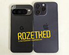 De vermeende Pixel 9 Pro naast een iPhone 14 Pro Max. (Afbeeldingsbron: Rozetked)