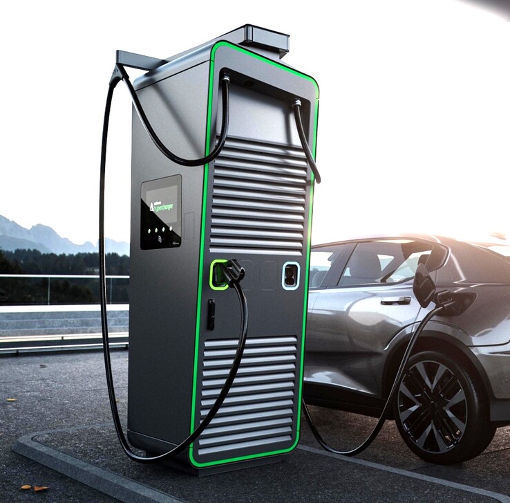 De Alpitronic Hypercharger 400 levert tot 400 kW voor het sneller opladen van EV's dan de huidige laders. (Bron: Alpitronic)