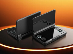 De AYN Thor zal dubbele OLED-schermen hebben, in tegenstelling tot de Ayaneo Pocket DS. (Afbeeldingsbron: AYN Technologies)