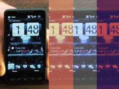 De HTC HD2 - voor het eerst gelanceerd in 2009 - verdiende de titel &quot;de telefoon die weigert te sterven&quot;. Afgebeeld - Dezelfde afbeelding van de HTC HD2 naast elkaar in verschillend gearceerde filters. (Afbeeldingsbron: Jon Rettinger op YouTube)