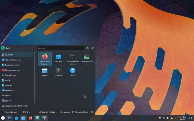 Een blik op de KDE Plasma 5 desktop van Kubuntu (Afbeelding: Kubuntu).