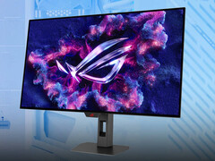 De ROG Strix OLED XG32UCWMG is een sneller alternatief voor de goedkopere XG32UCWG. (Afbeeldingsbron: Asus - bewerkt)