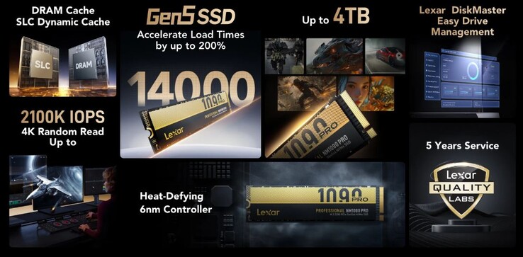 De PCIe 5.0 SSD wordt geleverd met Lexar's DiskMaster software (Afbeelding bron: Lexar)