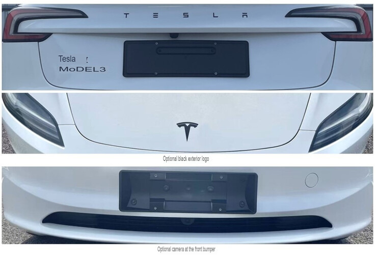 Tesla Model 3 vernieuwd met achteruitrijcamera.