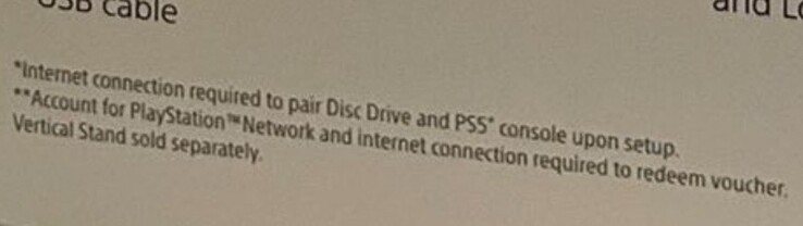 Vereiste internetverbinding voor PlayStation 5 Slim (afbeelding via CharlieIntel op X)