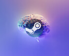 Steam zal binnenkort games toestaan die AI gebruiken om inhoud te genereren. (Afbeelding via Milad Fakurian op Unsplash, Steam-logo via Valve)