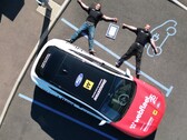 De Mach-E legde bijna 600 mijl af op één lading (bron: Webfleet)