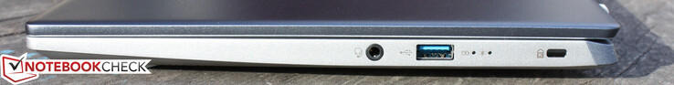Rechts: Gecombineerde audio-poort, USB-A 3.1, Kensington Lock