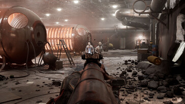 Afbeelding: Een screenshot van de gameplay van Atomic Heart.
