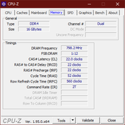 CPU-Z Geheugen