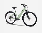 Amandelgroene Rockrider E-ACTV 100 e-bike van Decathlon