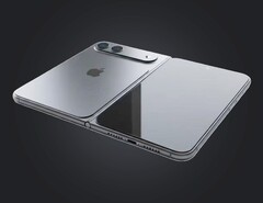 Opvouwbare iPhone CAD render. (Afbeeldingsbron: iPhone-Ticker/bewerkt)