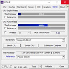 CPU-Z: Benchmark prestatie modus