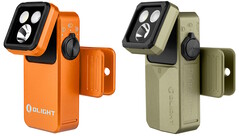 De Olight Oclip 2 Pro (L) en Oclip 2 Ultra (R) zijn voorzien van kantelbare koppen en draaibare clips voor een gemakkelijke richtbaarheid van de lamp.