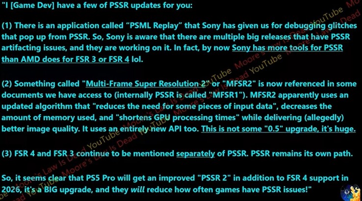 Sony bereidt naar verluidt PSSR2 voor op de PS5 Pro volgend jaar. (Afbeeldingsbron: Moore's Law Is Dead)