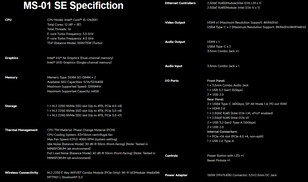 Volledige specificaties