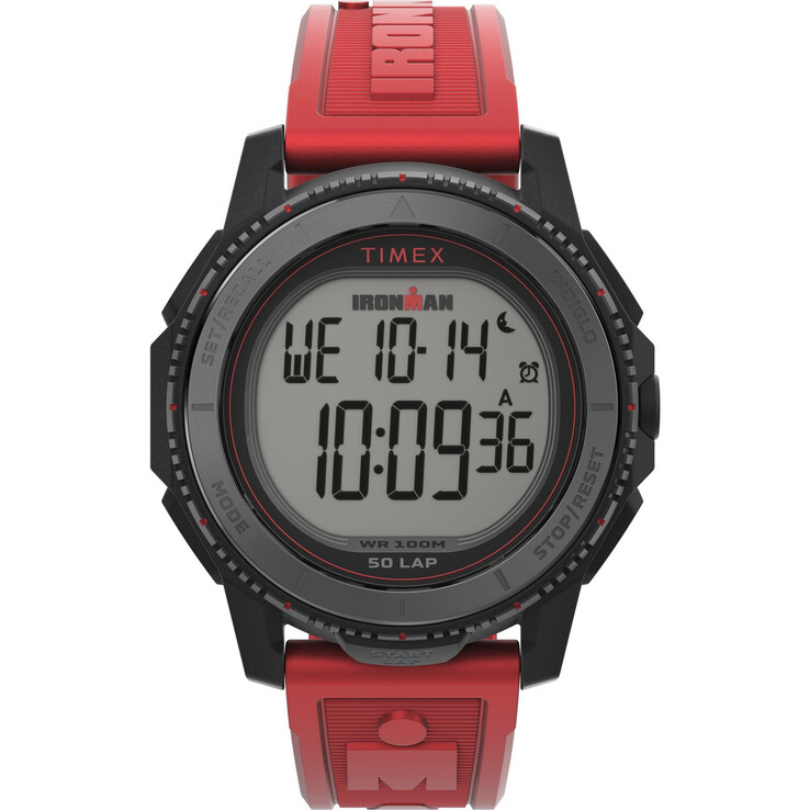 De Timex Ironman met een rood bandje. (Afbeeldingsbron: Timex)