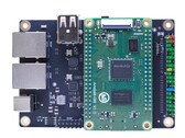 CM1: Nieuw ontwikkelbord, hier met een interfacebord. (Afbeeldingsbron: ArmSoM)
