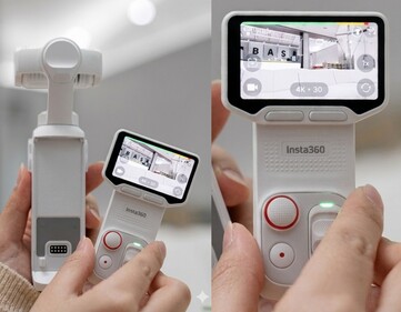 De witte Insta360 Luna Ultra.