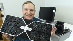 De aankomende Nvidia AD102 RTX 4090 GPU kan 100 TFLOPs FP32-prestaties halen. (Afbeelding bron: Captain's Workspace op YouTube)