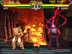 Een screengrab van Capcom vs. SNK 2 (bron: The Fighters Generation)