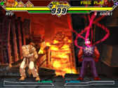 Een screengrab van Capcom vs. SNK 2 (bron: The Fighters Generation)