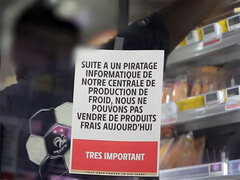 Melding van een cyberaanval in een Franse supermarkt