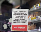 Melding van een cyberaanval in een Franse supermarkt