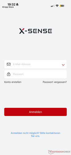 Meld u aan bij de X-Sense-app
