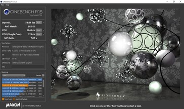 Cinebench R15-batterijmodus