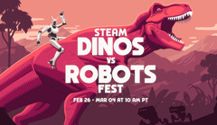 Steam's Dinos vs. Robots Fest is gepland om game-aanbiedingen te brengen op een aantal fantastische titels van de afgelopen jaren. (Afbeeldingsbron: Steam op YouTube)