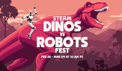 Steam&#039;s Dinos vs. Robots Fest is gepland om game-aanbiedingen te brengen op een aantal fantastische titels van de afgelopen jaren. (Afbeeldingsbron: Steam op YouTube)