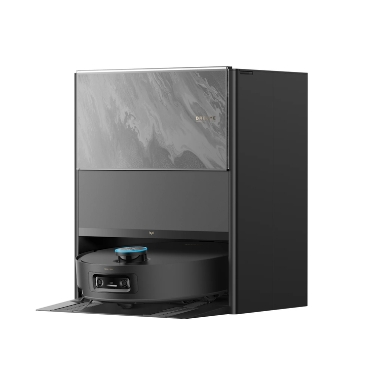 De Dreame Aqua 10 Pro Track robotstofzuiger en -mop. (Afbeelding bron: Dreame)