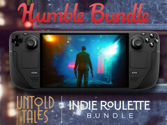De Indie Roulette bundel verloopt op 2 augustus 2025. Afgebeeld: Steam Deck met The Hong Kong Massacre. (Afbeeldingsbron: Steam en Humble Bundle - bewerkt)