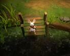 Quill rust uit op een houten brug in Moss: The Forgotten Relic.